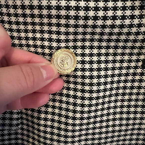 Zara DOUBLE BREASTED HOUNDSTOOTH BLAZER - Picture 8 of 10